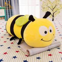 Mielas bičių pliušinis žaislas Ilga pagalvė minkštas animacinis įdarytas gyvūnas Miego apkabinimo draugas Dovana vaikams mergaitėms Namų dekoras 45cm yellow