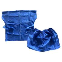 Disposable Non-Woven Sauna Suit - Massage Sweat Steaming Bath Set One Size mėlyna