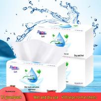 400-Sheet Large Pack Facial Tissues - Bulk Household and Restaurant Use 3 packs