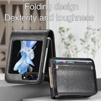 Wallet Function Case for Samsung Galaxy Z Flip 7 5G Flip7 FE Flip6 Flip5 Flip4 Flip3 Flip 6 5 4 3 Leather Protection Card Holder Galaxy Z Flip7 juoda