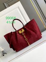 New Huajia deer velvet leather hand-carry shopping bag, European and American fashion tote, single-shoulder large capacity shopping bag, underarm