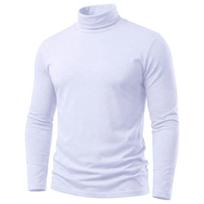 Men Turtleneck Solid Heather Slim Fit Long Sleeve Basic Thermal Shirt S balta