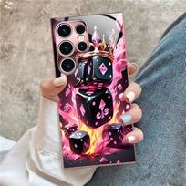 Luxury Poker Suit Dice Glass phone case mobile phones fashion phone cases for Samsung Galaxy S26 S25 S24 S23 S22 FE Ultra Plus For Galaxy S26