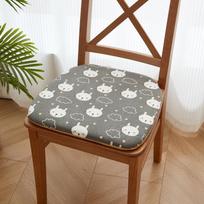 Kietmedžio valgomojo kėdės pagalvėlė - Pasagos formos spausdinta medvilnės ir lino medžiaga 42x40cm (Hard Cotton)