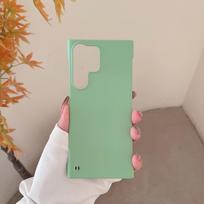 Plonas berėmio telefono dėklas, skirtas Samsung Galaxy S24 S23 S22 S21 S20 FE S10 Note 20 Ultra 10 Plus plastikinis kietas matinis galinis dangtelis T03 For Galaxy Note 10 žalia