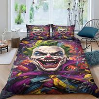 Cool Joker Man 3D Printed Duvet Cover Set, Microfibre Quilt Covers, Soft Comforter Cover Bedding Sets With Zipper For Boys Girls 70x133cm-2pcs
