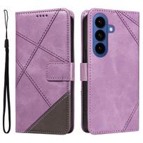 Magnetic Card Solt Wallet Flip Leather Phone Case For Samsung S26 Ultra S25 Plus A16 A57 A17 A07 Book Strap Card Holder Cover Galaxy A06 5G violetinė