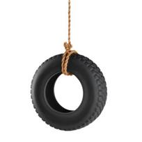 Tire Shape Bird Feeder, Outdoor Hanging Bird Feeder with Open Feeding Space and Hemp Rope, Weather-Resistant Suspended Wild Birds Feeder juoda