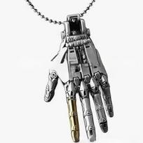 Madingas mechaninis bioninis rankos pakabukas su grandinėle vyrams ir moterims, kūrybingi judantys pirštų sąnariai, roboto rankos karoliai, papuošalai A1
