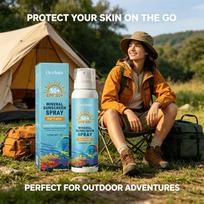 OceAura SPF 50 Sunscreen Spray, Oil Control Waterproof Anti UV Sunburn Prevention Mineral Sun Care Spray 120ml Boxed