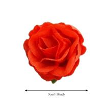 50pcs Rose Bulk Silk Flower Accessory Silk Cloth Decorative Simulation Rose  Home Interior raudona