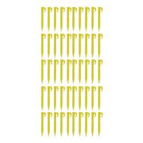 50 Pcs Plastic Tent Peg 5.5in Serrated Sand Stake High Strength ABS Outdoor Beach Spike Tent Nail for Camping Awning geltona