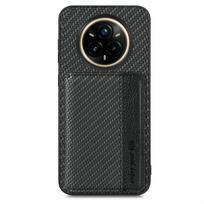 Realme14 Pro Plus 5G Odinis Kortelių Dėklas Magnetinis Piniginės Laikiklis Telefono Dangtelis OPPO Realme 14 Pro Plus Dėklui Realme14 14X RFID Dėklas Realme 14Pro Plus 5G juoda
