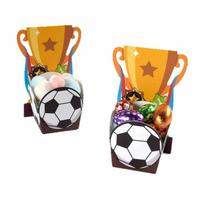 10/20Pcs Cartoon Football Trophy Gift Packaging Boxes Children's Party Dessert Table Birthday Supplies Football Theme Candy Box 10pcs&6x4x10.5cm
