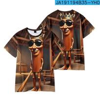 2026 New Fashion Tung Tung Tung Sahur Italian Brainrot Cartoon Printed T-shirt Funny Children's T Shirt Daily Casual Unisex Tops S
