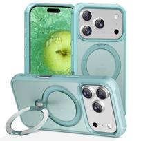 Magnetic Stand Case for iPhone 17 Pro Max/Air/16e/15/14/13/12/11 Pro Max Invisible 360° Spin Stand Shockproof Translucent Cover iPhone Air ežero mėlyna spalva