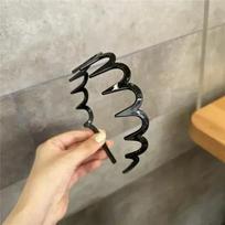 Women Girls Zig-Zag Shark Long Tooth Headband Plastic Resin Non-Slip Wave Comb Hair Hoop Headwear DIY Headpiece juoda