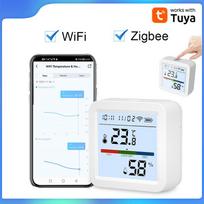 Tuya Smart WiFi/Zigbee Temperature and Humidity Sensor Indoor Hygrometer Thermometer with LCD Display Support Alexa Google Home WIFI 1PCS