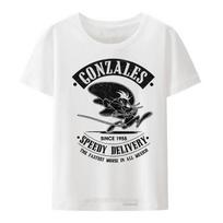 Speedy Gonzales TShirt Black Cult Fun Oldschool TV Mouse Mexico Arriba Camisa Letters Poleras Mujer Summer Clothes for Women S