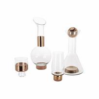 Gold Model Cold Water Kettle & Decanter Set with Glass Cups - Luxurious Barware One Pitcher Two Cups In Stock bronza