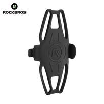 ROCKBROS Bike Phone Holder Silicone High Elasticity Universal Bicycle Phone Holder 4-7inch Mobile Phone Stand Shockproof Bracket