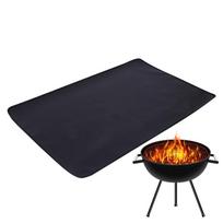 Fire Pit Mat BBQ Fireproof Heat-Proof Pad Heat-Resistant Non-slip Pad Blanket for Camping Grill Kitchen Deck Ground Garden