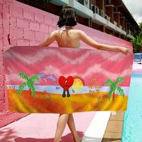 B-Bads B-Bunnys Art Anime Beach Swimming Towel Soft Absorbent Washcloth Children's Gifts For Kids Travel Camping Gym Cotton 30x30cm
