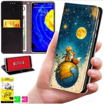 Etui Typu Portfel Do Xiaomi Redmi 15C 5G 173Mm / Poco C85 - Pokrowiec Bluemoon Nadruk + Szkło 9H