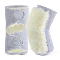 Wool Knee Pads To Keep The Old Cold Legs, Thickened Fur In Autumn and Winter, Cashmere To Prevent The Cold Wind, Men and Women Cycling Elderly XL pilka spalva