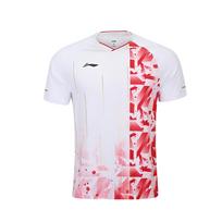 Li Ning Viso Anglijos čempionato greitai džiūstanti badmintono sportinė apranga Vyriška sportinė apranga Raudona AAYS129-1 M