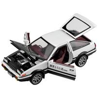 1/43 Initial D AE86 Zonda DIY Detachable Assembly Alloy Diecasts & Toy Vehicles Car Model Miniature Scale Model Car for Children black&white