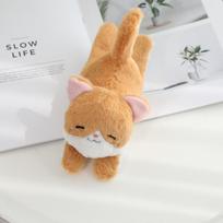 Mielas mielas gyvūnas katė seksas ratas pliušinis žaislas lėlė juodas katės apyrankė vaikiška raminanti lėlė 20cm（0.07kg）
