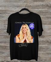 Alanis Morissette Signed Short Sleeve Black All Size Gif Unisex T-Shirt XXXXL