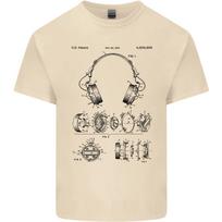 26 Headphones Patent Blueprint Dance Music DJ Mens Cotton T-Shirt Tee Top Unisex T-Shirt L