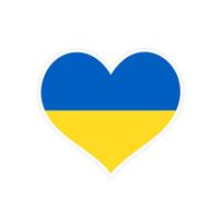 Širdelės formos Ukrainos vėliavos lipdukai ant automobilio Ukraine Auto SUV lango nešiojamojo kompiuterio lipdukas