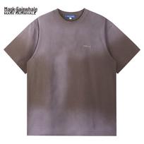 Mark Fairwhale Men's Dip-Dye Gradient Pure Cotton T-Shirt L plytų raudona spalva