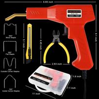 Upgraded plastic welding machine, 1000 staples, pure copper transformer, fast heating, plastic welding kit, hot stapler kit, plastic welding gun kit