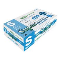 Fuji Super Nitrile Available in Sizes 100 Gloves Gloves, Blue, Powder-Free, S, M, L, (S)