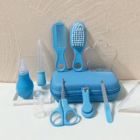 Mother & Baby Care Set: 8-Piece Nail Clippers, Medicine Feeder, Comb, Brush, EVA Bag.