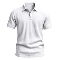 Men Solid Wrinkled Cotton Lapel Short Sleeve Polo And Shorts Two Piece Outfit Set S balta
