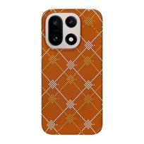 For OnePlus 15 Case PC Striped Relief Ultra-Thin Hard Phone Back Cover For OnePlus 15 Shell Fashion Dustproof Bumper OnePlus 15 oranžinė