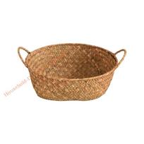 85AD Rustics Styles Handwoven Storage Bin Double Carry Handles Household Use