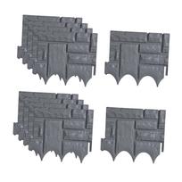 10x Garden Fence Reusable Supplies Portable Flower Bed Fencing Decorative Fence Simple Installation for Flower Bed Yard Pathway tamsiai pilka spalva