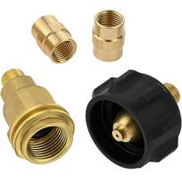 4 Pack QCC1 Nut Propane Gas Fitting Adapter with 5040 QCC1 Nut Propane Adapter to 1/4 Inch NPT Male Pipe Thread, QCC1 Connector × 1/4'' NPT Male N