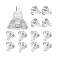 12-Piece Mr11 Halogen Bulbs, Gu4 Dimmable Lamps - 12v 20w Glass Cover for Ceiling Lights, Warm White 2700k New Arrival