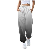 Women's Gradient Color High Waist Drawstring Sweatpants with Pockets, Casual Loose Fit Joggers for Everyday Comfort XL