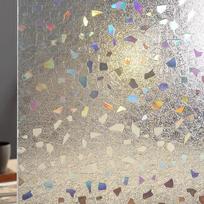 Colorful Electrostatic 3D Glass Film: Light-Transmitting Semi-Transparent Window Decoration Sticker for Sliding Doors and Lattice Windows 30*200cm (No Seal)