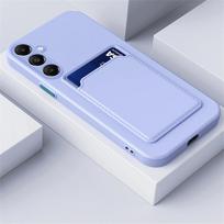 For Samsung Galaxy A56 5G Case For GalaxyA56 A 56 Card Slot Holder Straigh Silicone Phone Cases Back Cover Shockproof Bumper For Galaxy A56 violetinė