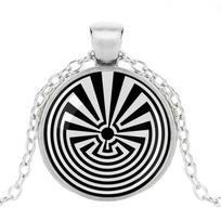 Colorful 3D Hypnosis Beam Necklace Pendant Funny Dizziness Symbol Self Help Hypnotism For Hypnotist Sleeping Props Hypnotic