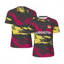 Madingi Kurdistano Vėliavos Grafikos Futbolo Marškinėliai Vyrams Tendencija 3D Nacionalinio Herbo Spausdinti Sportiniai Marškinėliai Laisvi Kvėpuojantys Marškinėliai S